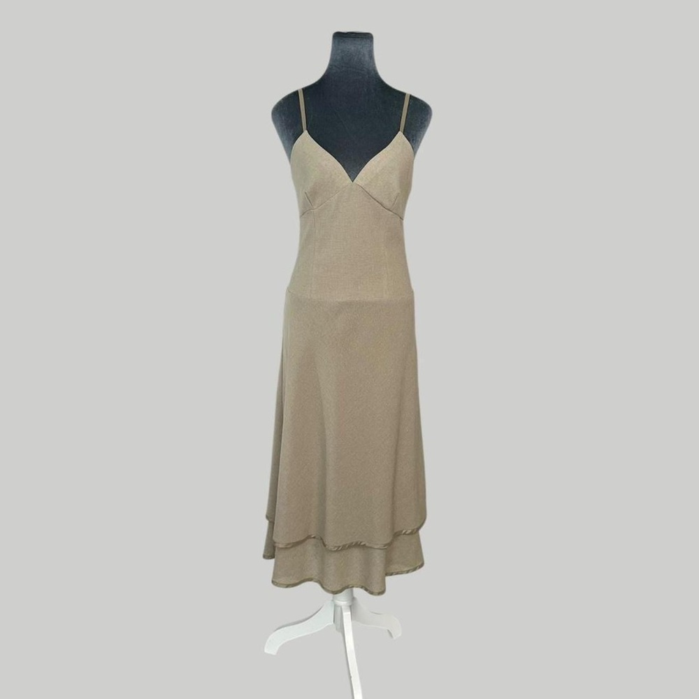 Vintage 90s Y2K romantic grunge tiered skirt midi dress Mario Balthazar 8
